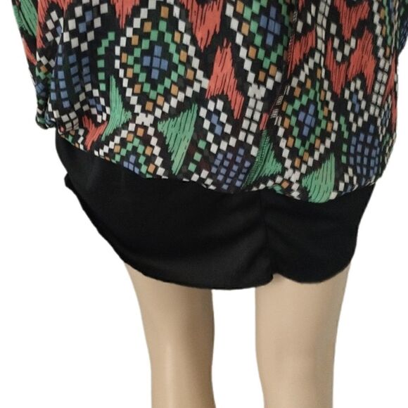 Y2K City Triangles Maxi Dress M Fairy Grunge Sheer Overlay Whimsigoth Romantic - Picture 8 of 16